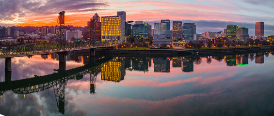 Twilight in Downtown Portland