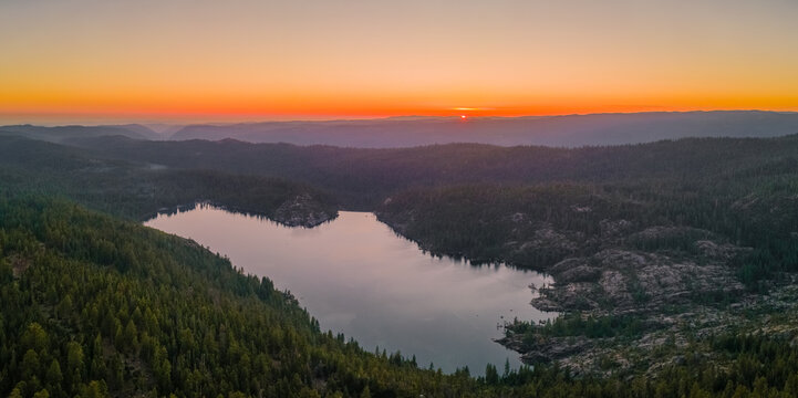 Dusk at Pinecrest Lake
