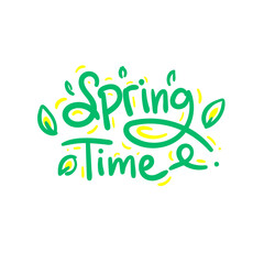 spring time season quote text typography design graphic vector illustration