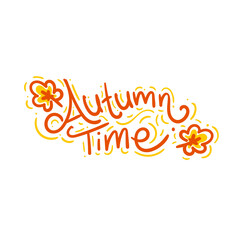 autumn season quote text typography design graphic vector illustration