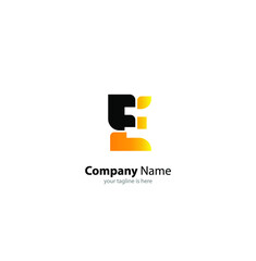 modern letter e logo concept with white background