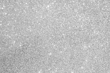 Silver background Abstract Bokeh Christmas.