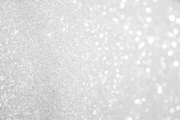 Silver background Abstract Bokeh Christmas.