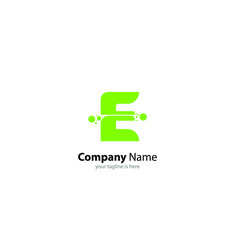 modern letter e logo concept with white background