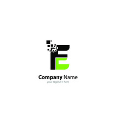 modern letter e logo concept with white background