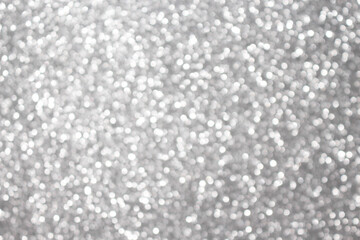 Silver background Abstract Bokeh Christmas.