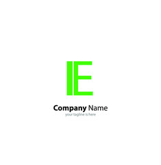modern letter e logo concept with white background