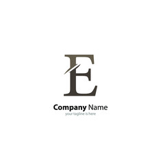 modern letter e logo concept with white background