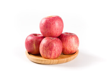 Ripe red apples isolated on white background