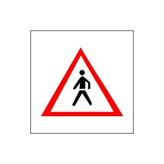 pedestrian traffic sign icon, traffic sign icon vector symbol