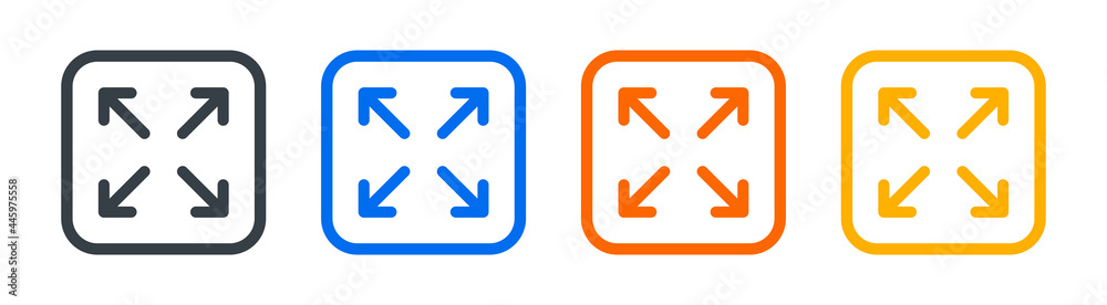 Poster full screen icon. expand arrow symbol vector illustration.
