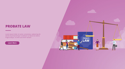 probate law concept for website landing homepage template banner or slide presentation cover