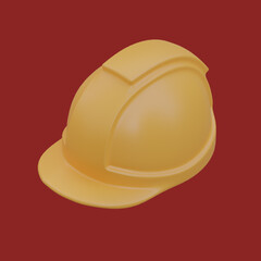 Fototapeta premium 3d rendering Yellow Labour Helm Illustration