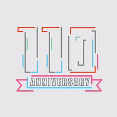 110th Years Anniversary Logo Birthday Celebration Abstract Design Vector Illustration.