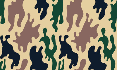 Texture military camouflage repeats seamless Vector Pattern For fabric, background, wallpaper and others. Classic clothing print. Abstract monochrome seamless Vector camouflage pattern. Camo All over 