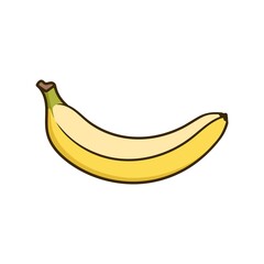 Hand Drawn Banana Fruit Vector Isolated