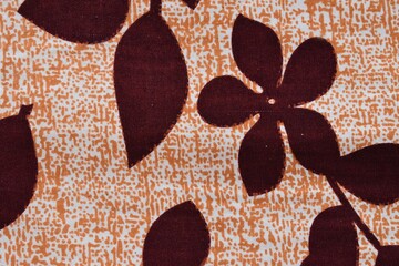 Cloth fabric texture design with flower pattern