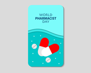 World Pharmacist Day Drug Phone Paper