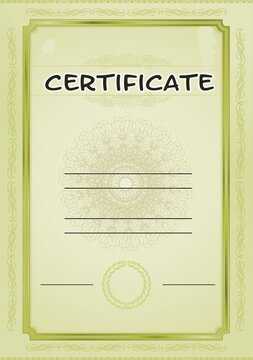 Template for the manufacture  certificates
