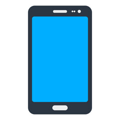 Modern technology device icon, flat design of mobile phone