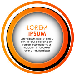 Circle orange gradient abstract banner template