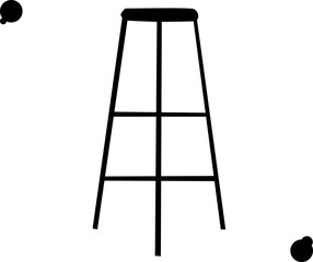 背の高い椅子のシルエット