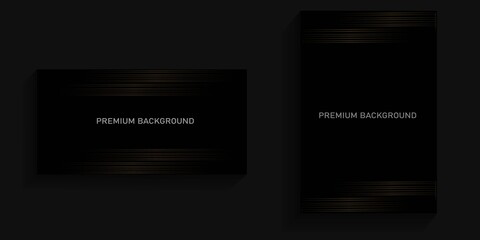 premium background with abstract gold line in the middle for cover, banner, poster, billboard
