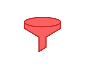 Funnel flat icon. 