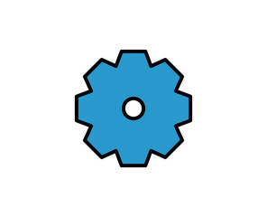 Obraz premium Gear premium line icon. Simple high quality pictogram. Modern outline style icons. Stroke vector illustration on a white background. 