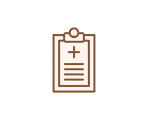 Medical blank flat icon. Thin line signs for design logo, visit card, etc. Single high-quality outline symbol for web design or mobile app. Medical outline pictogram.