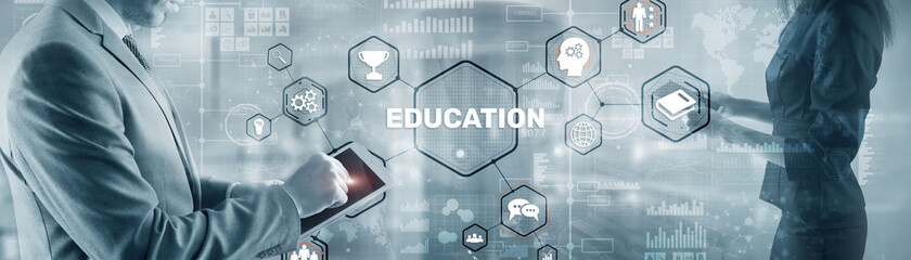 E-learning Education Webinar Online concept. Business Technology