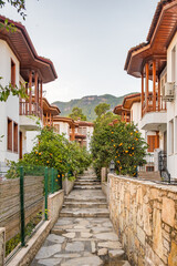 Fototapeta na wymiar Architecture of the Akyaka slow city in Turkey