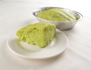 steamed pandan brown sugar malai gao kueh cake pastry bun Hong Kong dim sum menu