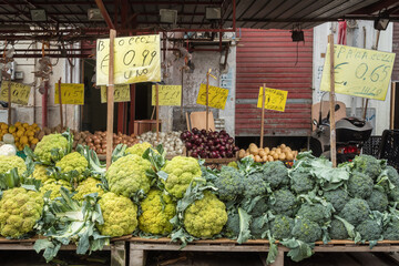Fresh vegetables at Ballaro market in Palermo, Sicily