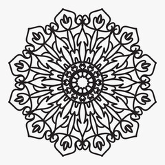 Mandala pattern black and white good mood
