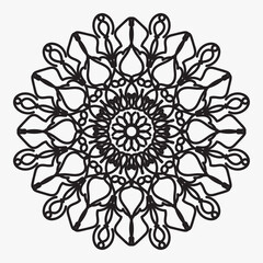 Mandala pattern black and white good mood