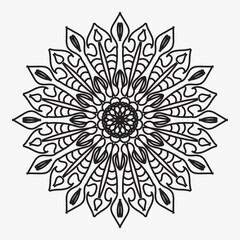 Mandala pattern black and white good mood