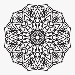Mandala pattern black and white good mood