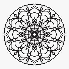 Mandala pattern black and white good mood