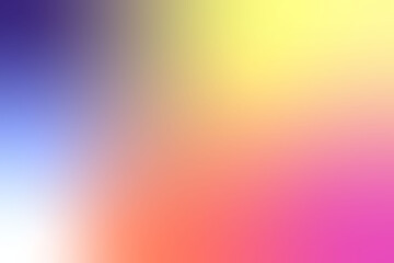 5色のグラデーション（青色黄色桃色橙色白色）