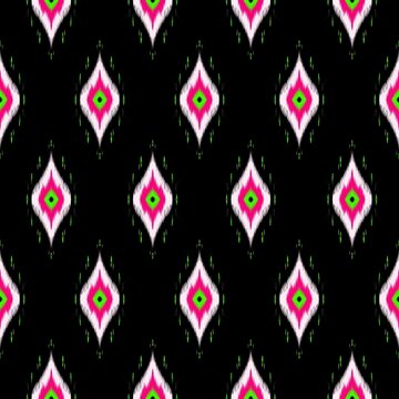 Ikat pattern Ethnic textile tribal American African fabric geometric motif mandalas native boho bohemian carpet aztec india Asia 