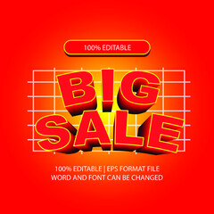3D Editable Big Sale Promotion
