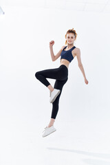 sportive woman exercise workout cover gym