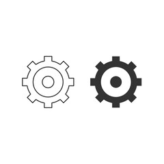 Gear, cog, engine vector icon 