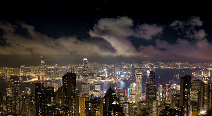 Obraz premium fireworks in the city