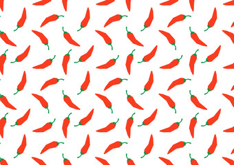 Chili pattern wallpaper. Chili symbol vector.