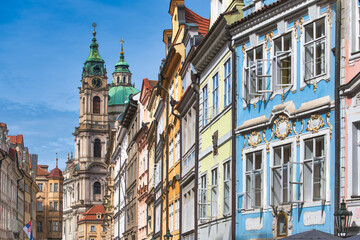 Fototapeta na wymiar Into The Colorful District of Mala Strana in Prague