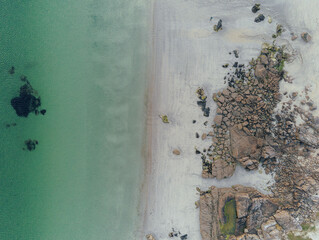 Aerial drone view on Keel beach.