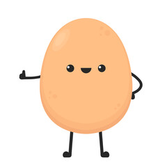 Egg character design. egg vector on white background.