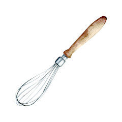 Fototapeta premium Watercolor hand whisk